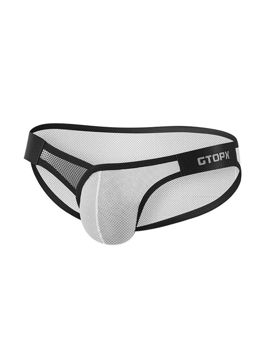 Calzoncillos de malla transparente con bolsa en U para hombre