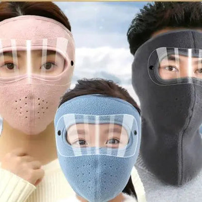 Máscara facial protectora contra el viento de invierno – Mascarilla de forro polar cálida con visera para ciclismo y actividades al aire libre