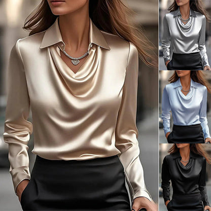 ✨2025 Mode Damen Luxus Tops de seda de hielo 