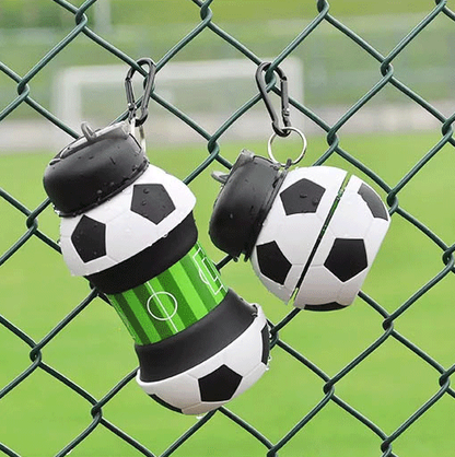 ⚽ 2026 Hopfällbar sportmugg i silikon med bollform 💧 Bärbar & Stöttålig