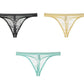 Erkekler için seksi bikini külotları yüksek kaliteli ipek fileden yapılmıştır