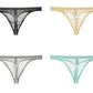 Erkekler için seksi bikini külotları yüksek kaliteli ipek fileden yapılmıştır
