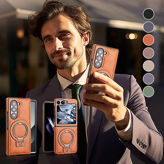 🔥Yeni ürün – Görünmez manyetik standlı lüks deri koruyucu kılıf