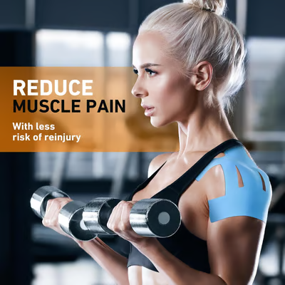 Esnek Omuz Kinesio Bandı Badminton ve Halter İçin Kas Destek Bandajı Sürtünme Önleyici Spor Bant