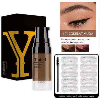 💖 Kit de cejas 2 en 1: gel para cejas con color + plantillas para cejas ✨💄