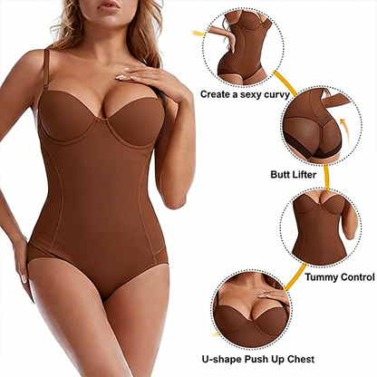 🔥Shapely bodysuit with built-in bra | Stylish, figure-hugging, adjustable waistband✨