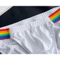 Men's Sexy Rainbow Pride Mesh Bikini