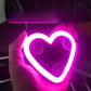 🚗 Luz solar decorativa para coche con forma de corazón