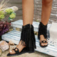 2025 new fashionable sandals with tassel design