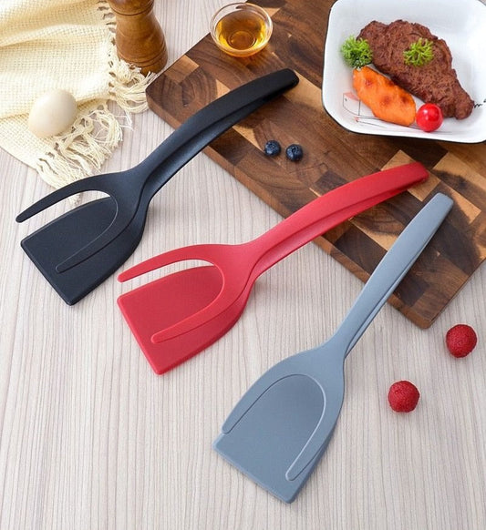 🍳✨ Värmebeständig 2-i-1-stekspade i nylon