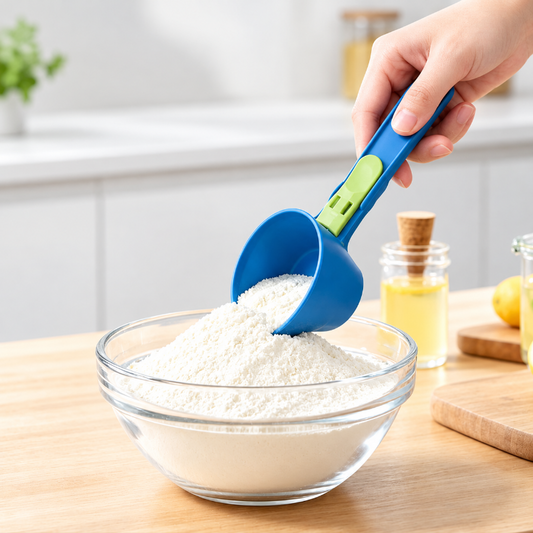 🥤✨ Cuchara medidora de proteína con cierre deslizante hermético