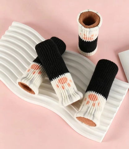 🐾 Protectores de patas de silla con forma de pata de gato, extra gruesos