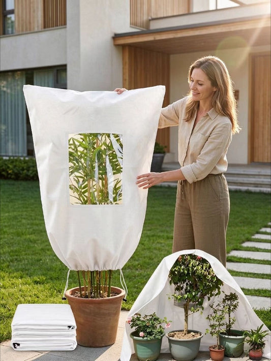 🌿❄️ Funda ultraligera de protección para plantas con ventana de visualización