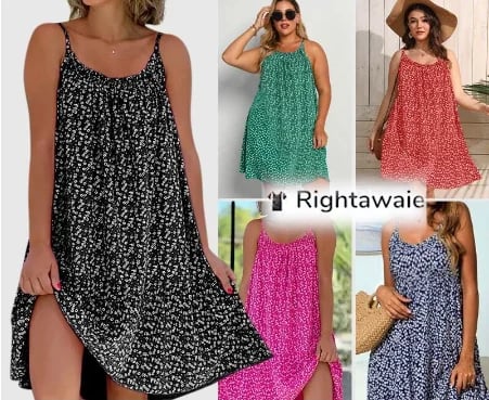 ✈️Envío rápido🎁 El vestido de tirantes estampado más vendido