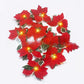 🎄 Guirnalda de luces navideñas con forma de flor de Pascua
