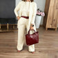【🔥 Dagens superbilliga pris】💞 Elegant 3-delat set bestående av lång kofta, blus och byxor 💞 Fri frakt