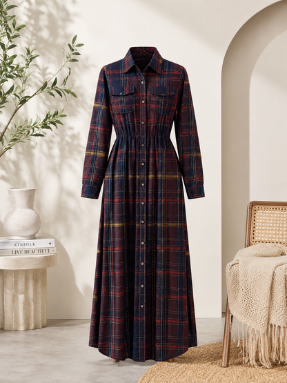 🔥Nuevo vestido largo entallado estilo vintage 2026: favorecedor y estilizador; cómpralo hoy y llévate un cinturón de regalo.