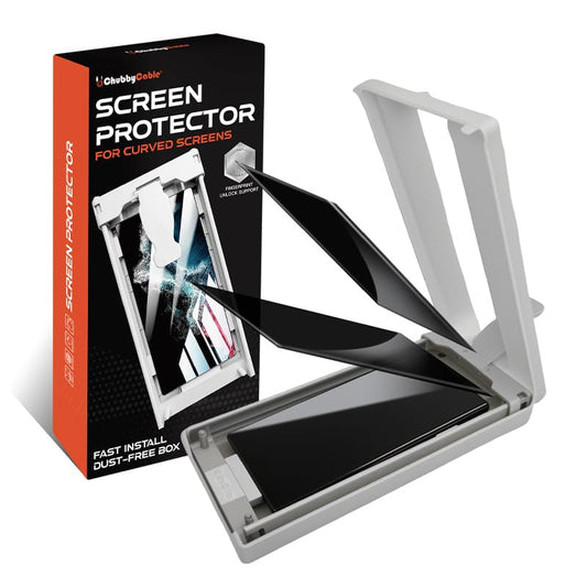 ChubbyShield Curve – Privacy Screen Protector for Samsung S22Ultra/S23Ultra with Fingerprint Unlock & Ultra-Easy Install Box