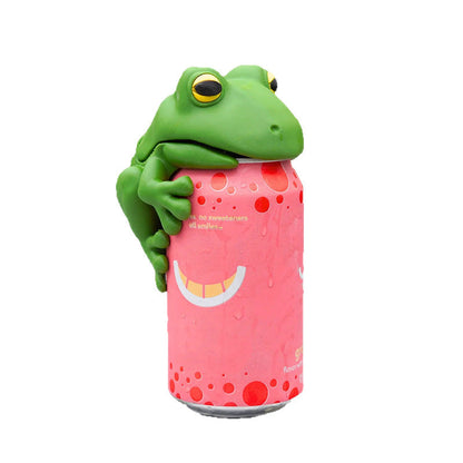 🐸 Tapa reutilizable para latas con forma de rana y a prueba de fugas