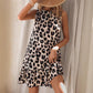 Leopar desenli kadın elbisesi