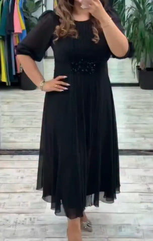 【S-5XL】Vestido de nueva moda, diseño clásico, elegante y sencillo. 