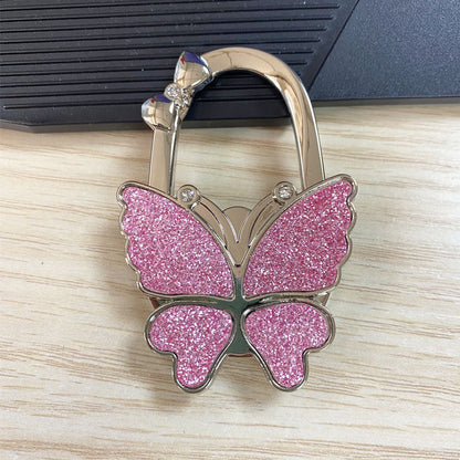 Fjärils väskkrok hopfällbar handväska hållare bordskant 🦋