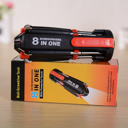 🔧 Juego de destornilladores 8 en 1 con linterna LED – ¡Una sola herramienta, mayor comodidad! 🔦✨