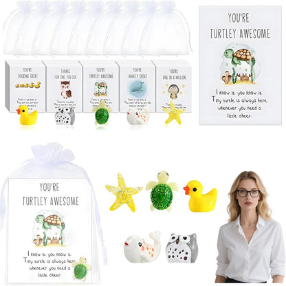 🎁Teşekkür Hediye Oyuncakları - Komik Reçine Hayvanlar ve Teşekkür Kartları