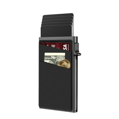 💳✨ Tarjetero de metal – Cartera de acero inoxidable para mujer y hombre