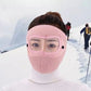 Máscara facial protectora contra el viento de invierno – Mascarilla de forro polar cálida con visera para ciclismo y actividades al aire libre