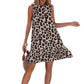 Leopar desenli kadın elbisesi