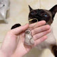 Katt päls förvaring nyckelring transparent katt hår behållare 🐱