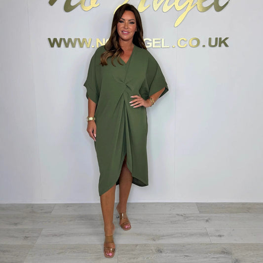 2025 Yaz YenilikleriKadın V Yakalı Bol Elbise