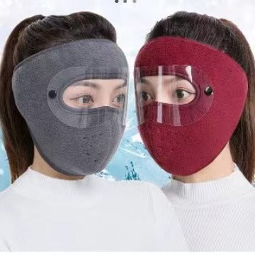 Máscara facial protectora contra el viento de invierno – Mascarilla de forro polar cálida con visera para ciclismo y actividades al aire libre