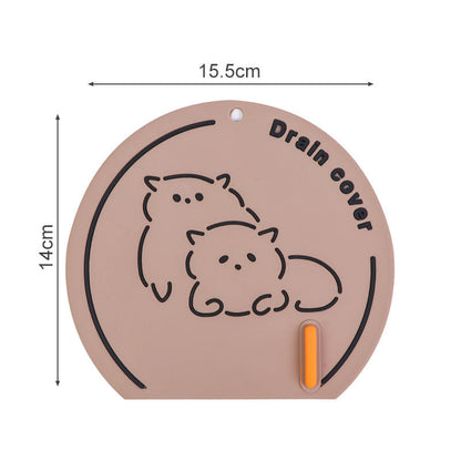 🦊 Cubierta para desagüe con diseño de zorro: ¡menos olores desagradables, mayor comodidad! 🚿✨