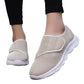 Adjustable orthopedic unisex sneakers with velcro closure and mesh design.