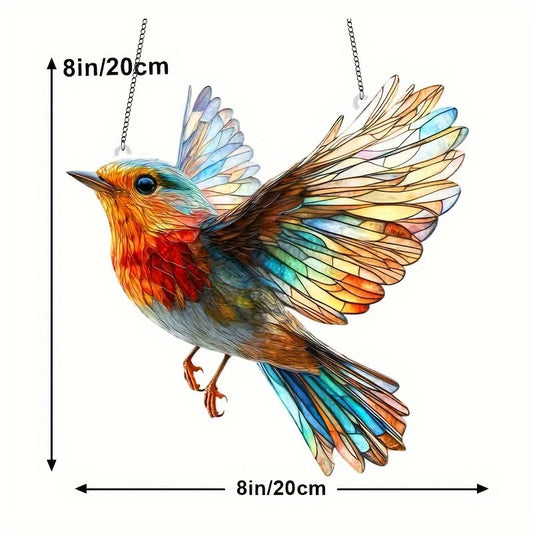 🐦✨Akrilik Gökyüzü Mavi Kuşu Lekeli Sanat Süsü