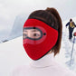 Máscara facial protectora contra el viento de invierno – Mascarilla de forro polar cálida con visera para ciclismo y actividades al aire libre