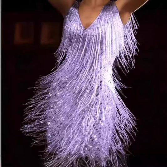 Sexy and stylish party dress with fringes