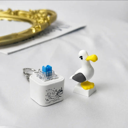 🆕 2026 LED Ljud & Ljus Mås Nyckelring – Anti-Stress Fidget 🐦✨🔑