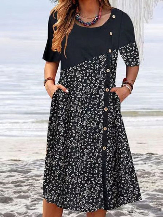 Vestidos de algodón para mujer con estampados vintage