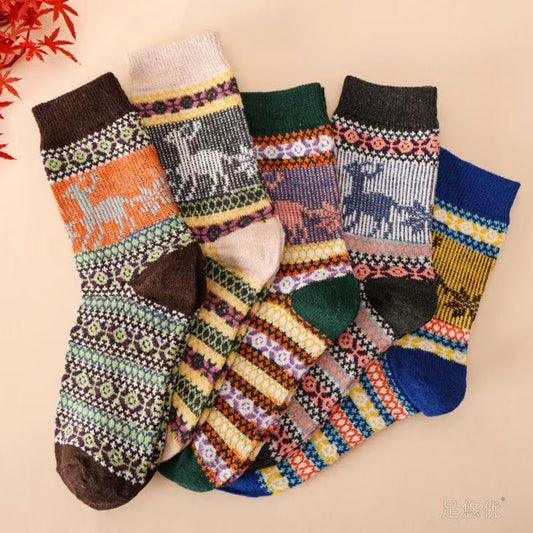 🧦 Retro Kadın Kış Çorapları – Sıcak, Rahat ve Şık!-Soğuk ayaklara elveda deyin