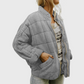 Gewatteerde jas met elegante oversized look