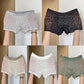 10A antibacterial men's boxer shorts made of ice silk with lace and mesh
