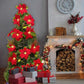 🎄 Guirnalda de luces navideñas con forma de flor de Pascua