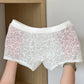 10A antibacterial men's boxer shorts made of ice silk with lace and mesh