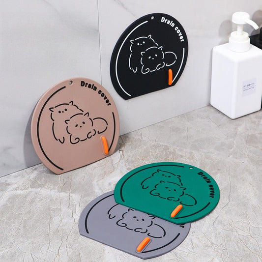 🦊 Cubierta para desagüe con diseño de zorro: ¡menos olores desagradables, mayor comodidad! 🚿✨