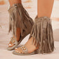 2025 new fashionable sandals with tassel design