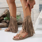 2025 new fashionable sandals with tassel design