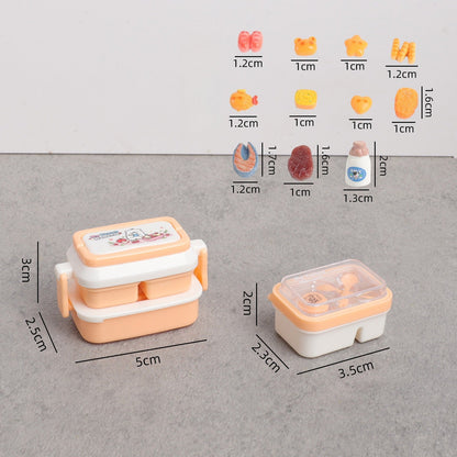 🍱🏠✨ Miniset Bento – Söt dockhusleksak för barn